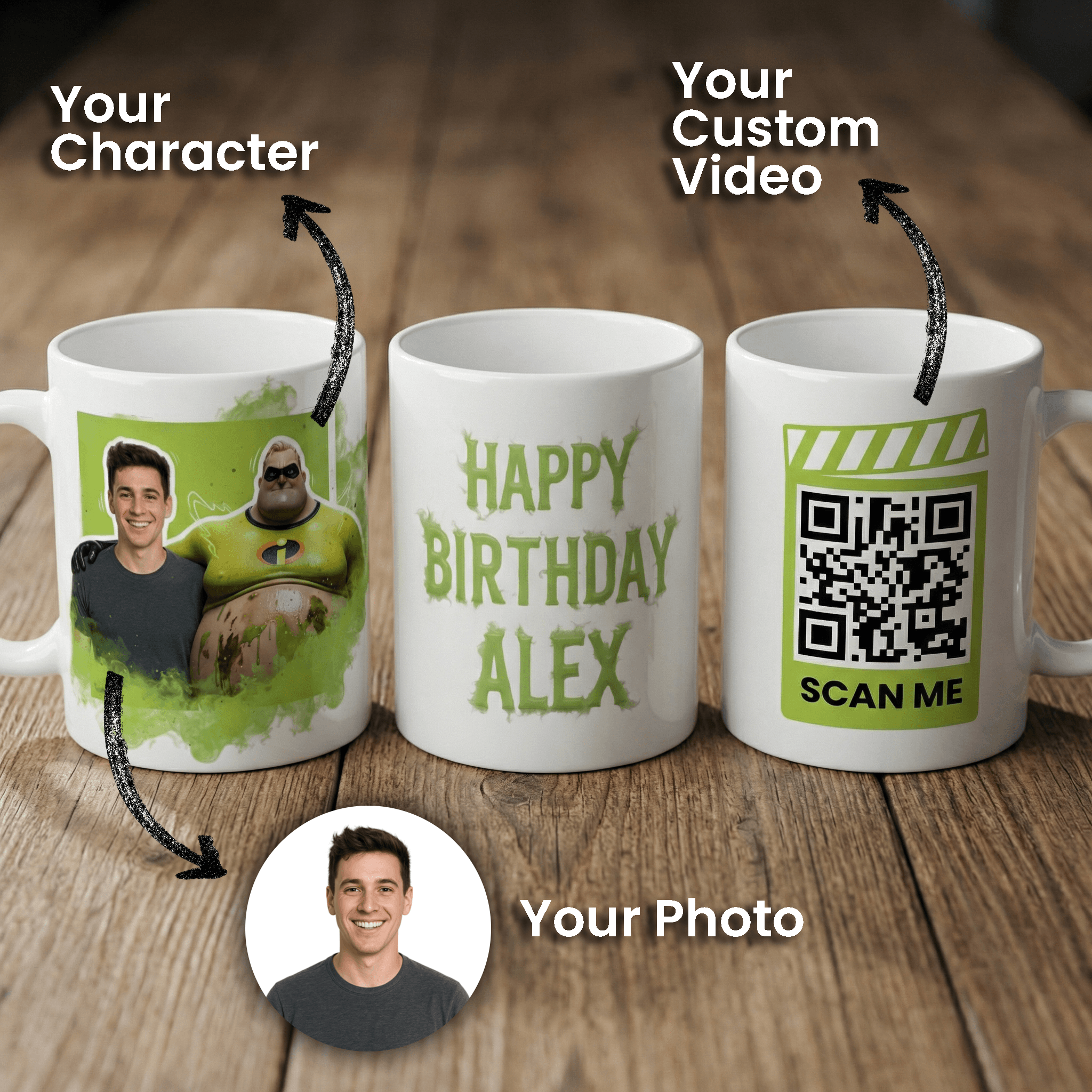 Personalized Video Mug QR Code Surprise Gift